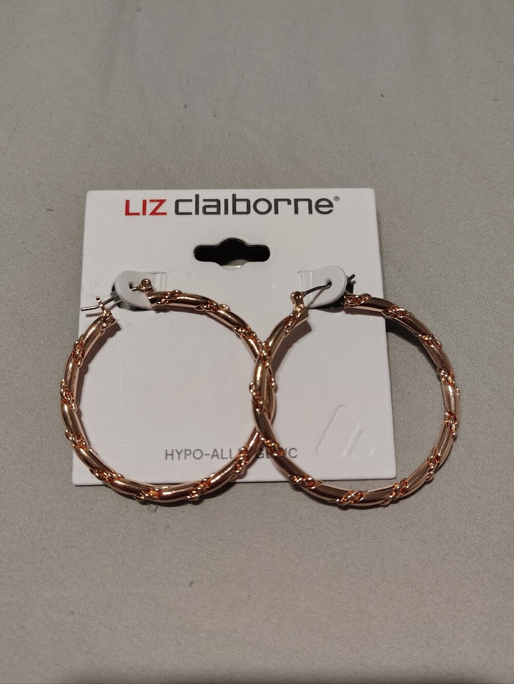 Rose Gold Chain Hoop Earrings